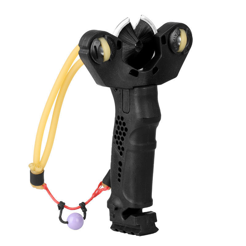 Lance-pierre noir avec support pour le tir sur cible — miniature 2