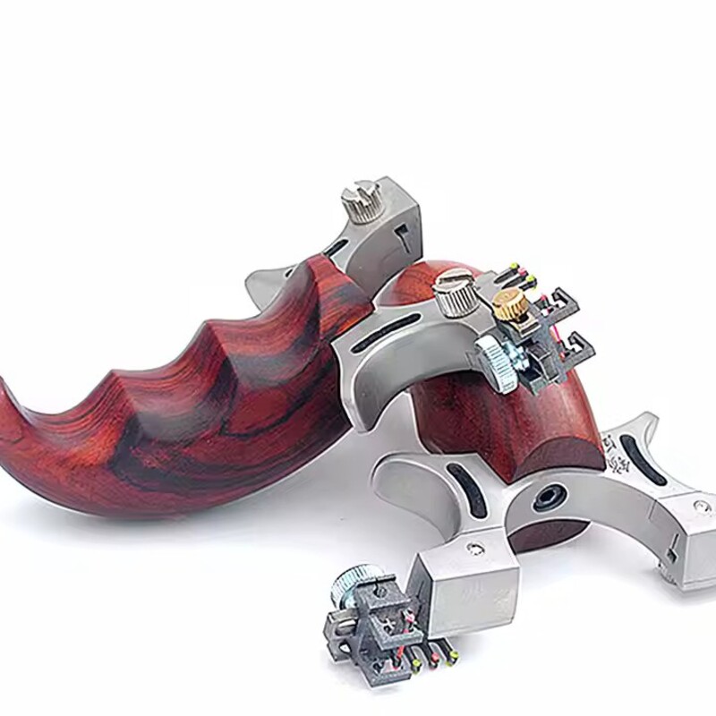 Lance-pierre en acier inoxydable 304 avec viseur à fibre optique — miniature 4