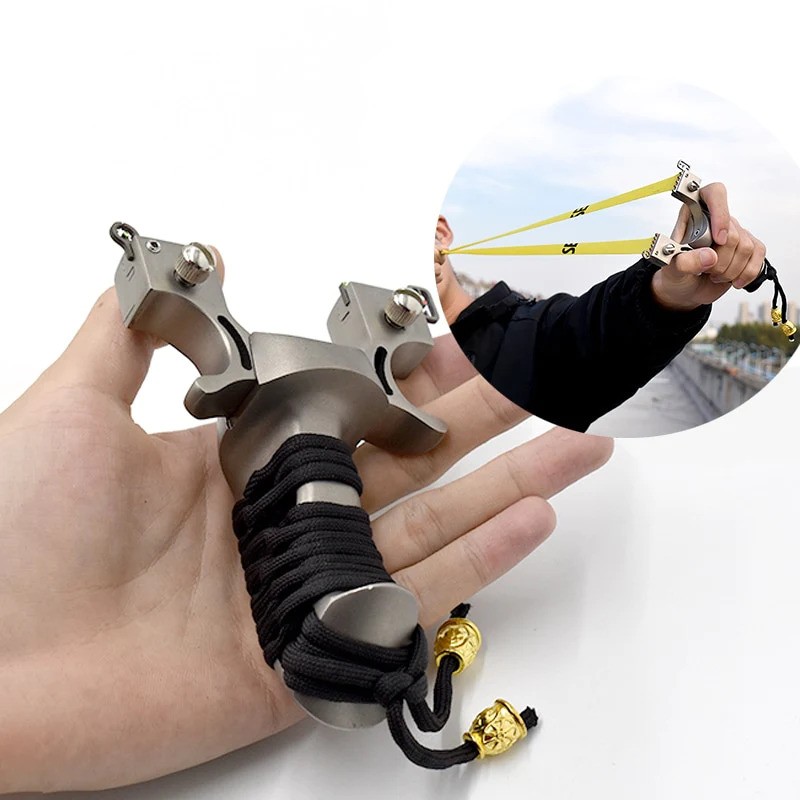 Lance-pierre HARD-STEEL en acier inoxydable — miniature 3