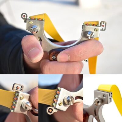 Lance-pierre Pro 2025 en acier inoxydable et bois — autre photo 2