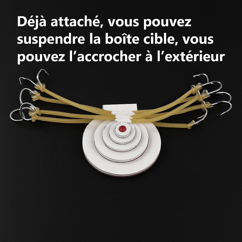Boîte cible Bullseye en fibre pour lance-pierre