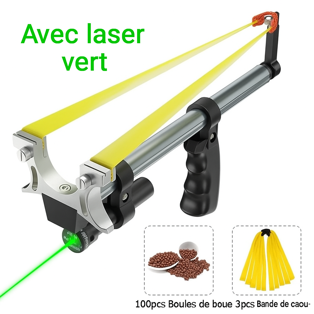 Lance-pierre télescopique avec viseur laser