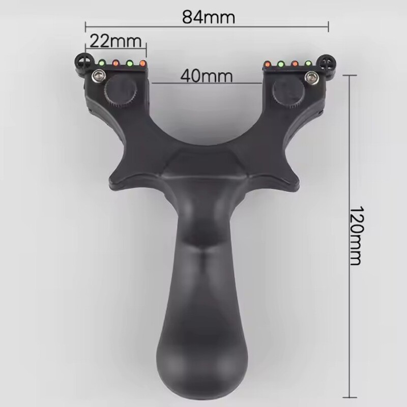 Armature de lance-pierre noire en résine, fourche de 40 mm — miniature 3