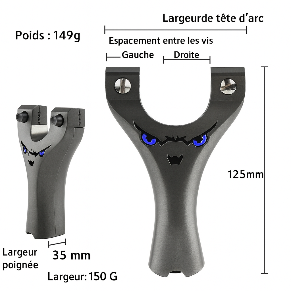 Lance-pierre gris en ABS pour le tir sur cible — miniature 3