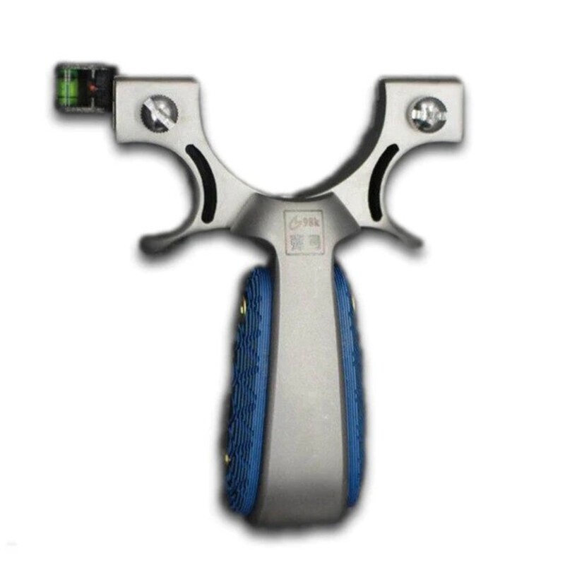 Lance-pierre 98K en inox avec finition bois bleu